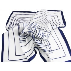 APASZKA JEDWABNA STRIPES-WHITE
