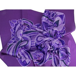 APASZKA JEDWABNA OLIV-VIOLET