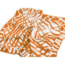 POLYESTER SCARF LINE-ORANGE
