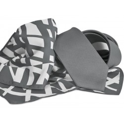 KRAWAT + APASZKA LINE GREY