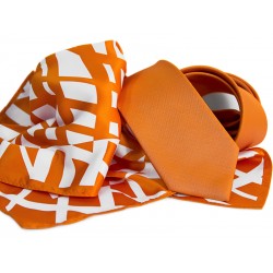 KRAWAT + APASZKA LINE ORANGE