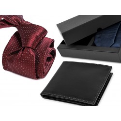 TIE CK002 + LEATHER WALLET