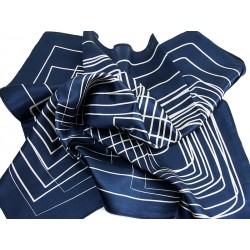 APASZKA JEDWABNA STRIPES-BLUE