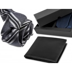 TIE DA010 + LEATHER WALLET