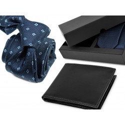 TIE DA017 + LEATHER WALLET