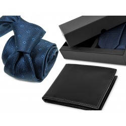 TIE DA020 + LEATHER WALLET
