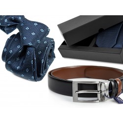 TIE DA017 + LEATHER BELT