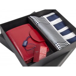 SILK SCARF DOTS-2 + LEATHER...