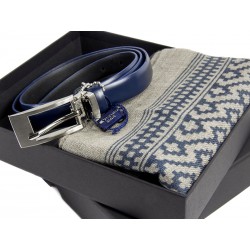 WOOL SHAWL IN026 + LEATHER...