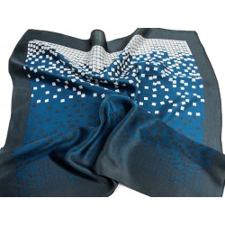 SILK SCARF BLOCKS - DEEPBLUE